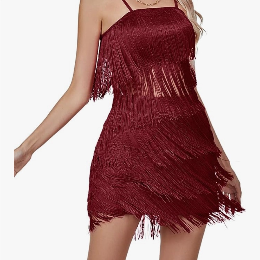 RED FRINGE DRESS